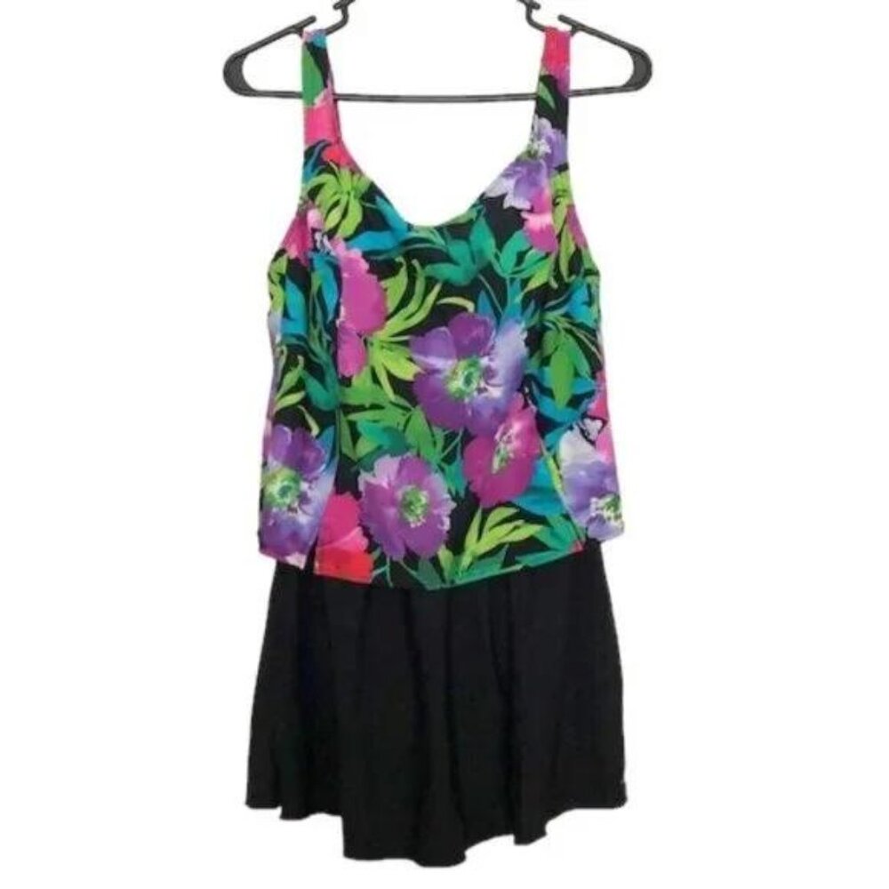 Indigo Bay One Piece Floral Swimsuit Size 12